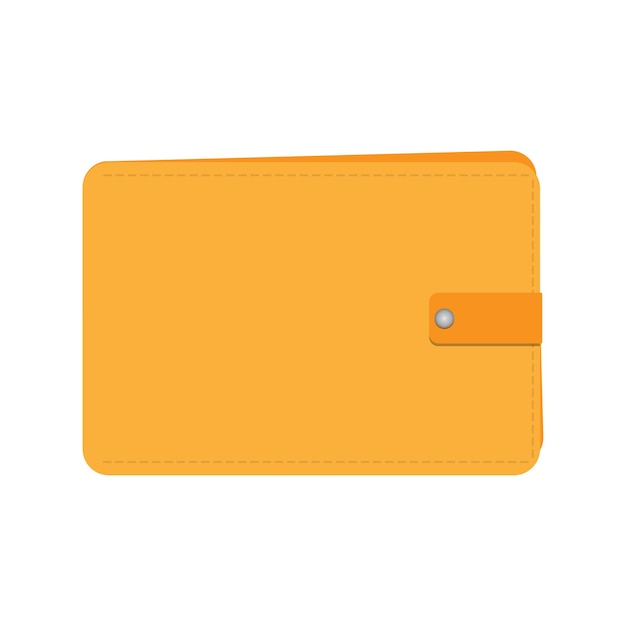 Yellow wallet isolated on white