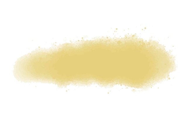 Yellow watercolor paint stroke background vector illustration. watercolor stain