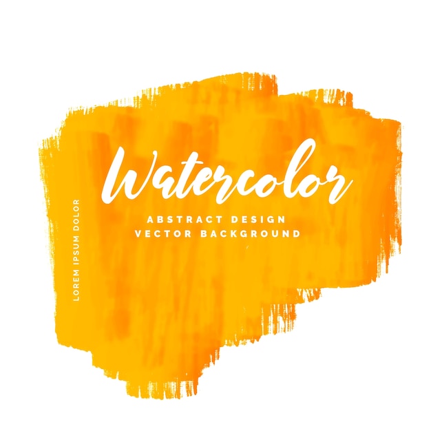 yellow watercolor stain background vector