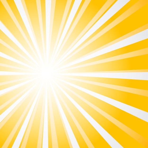 Vector a yellow and white background with a white sunburst.