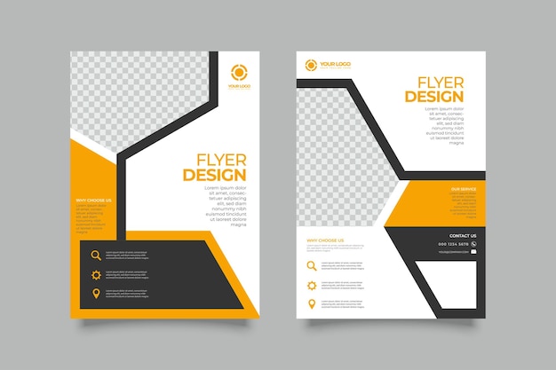 Yellow and White Modern Company Flyer Template