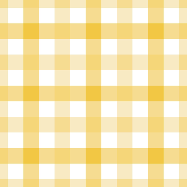 Premium Vector | Yellow and white plaid seamless pattern