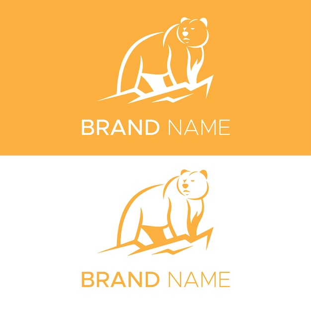 Yellow and white zoo logo design template