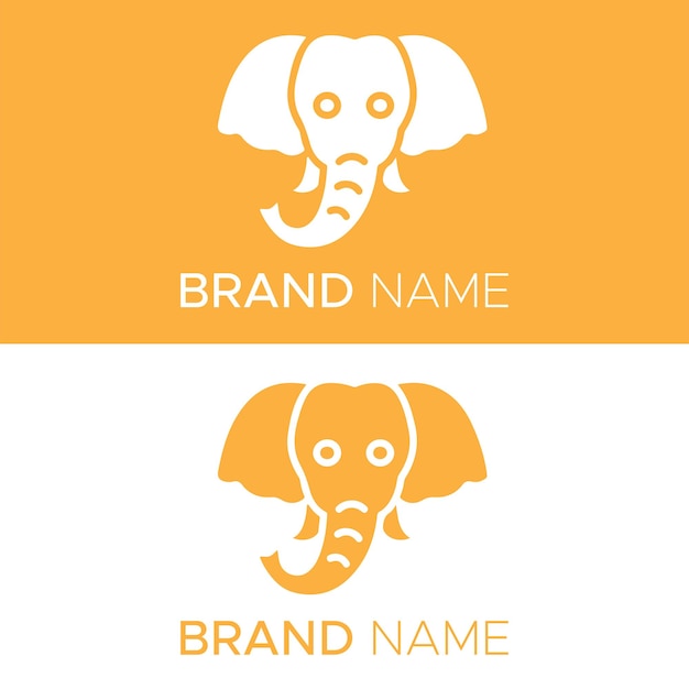 Vector yellow and white zoo logo design template