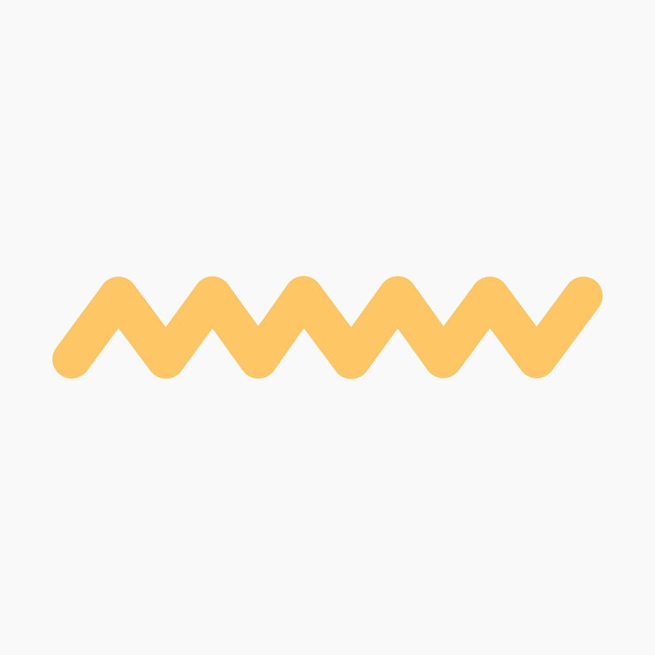 Vector yellow zigzag doodle