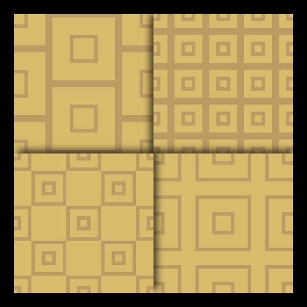 Yellowgold seamless pattern set 9