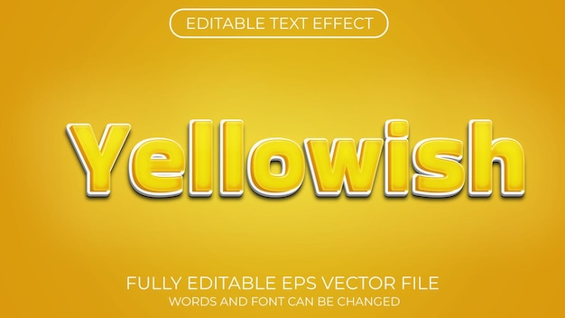 Vector yellowish text effect