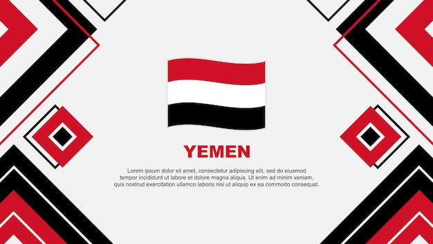 Vector yemen flag abstract background design template yemen independence day banner wallpaper vector illustration yemen background