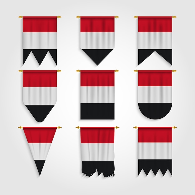 Yemen Flag in Different shapes, Flag of Yemen in Various Shapes