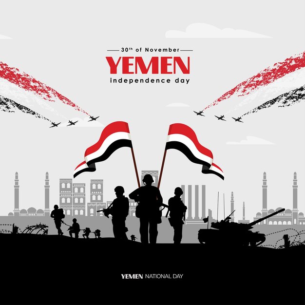 Vettore giornata dell'indipendenza dello yemen