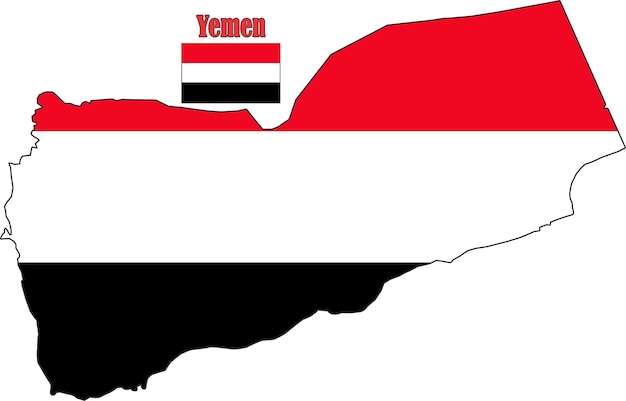 Yemen Map and Flag