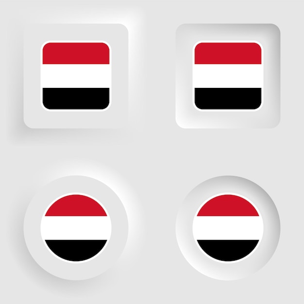 Вектор Йеменская неоморфическая графика и набор этикеток элемент воздействия для использования, которое вы хотите сделать из него
