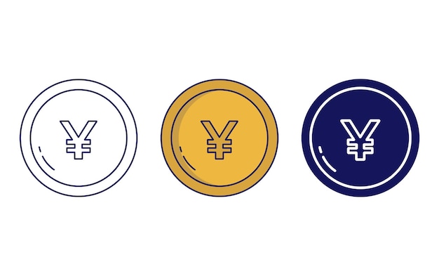 Vector yen curency vector icon