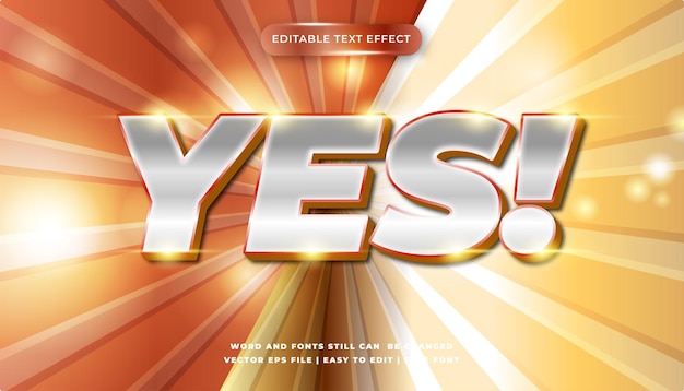 Yes 3d editable text effect