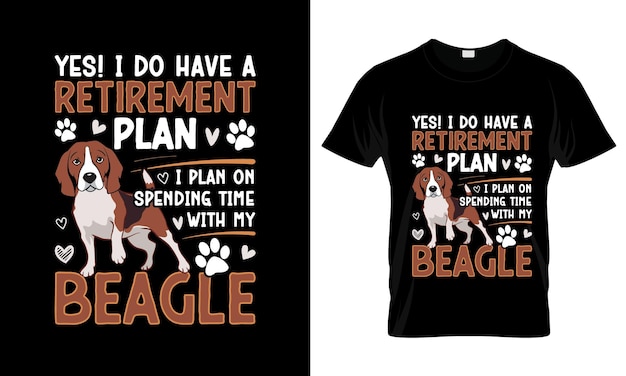 引退した後は色とりどりのグラフィックTシャツBeagle Tシャツのデザインを決めました