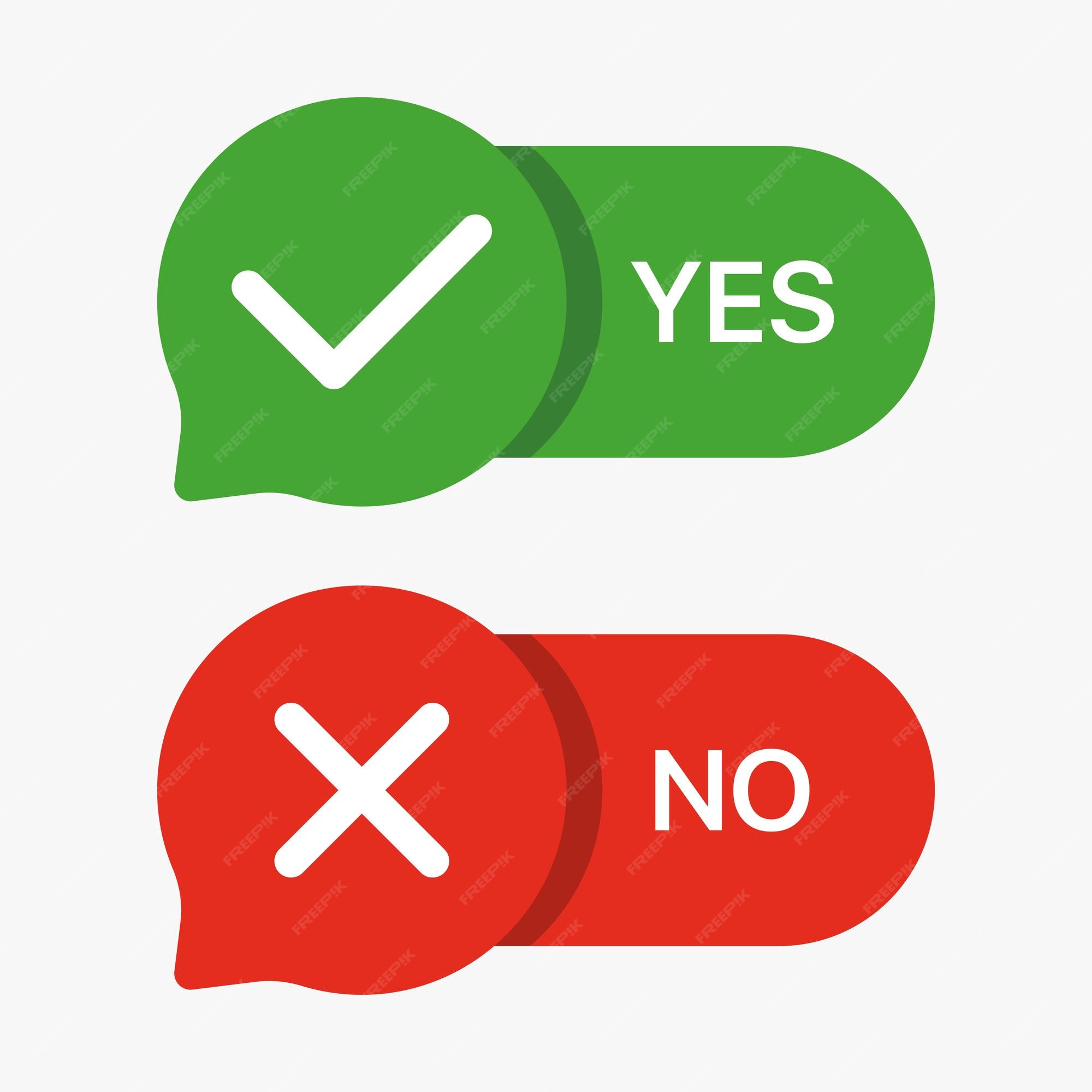 til stede sælger For nylig Yes or no Vectors & Illustrations for Free Download | Freepik