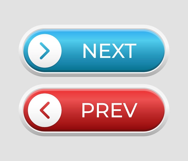 Vector yes no button in red green and gray gradation colors