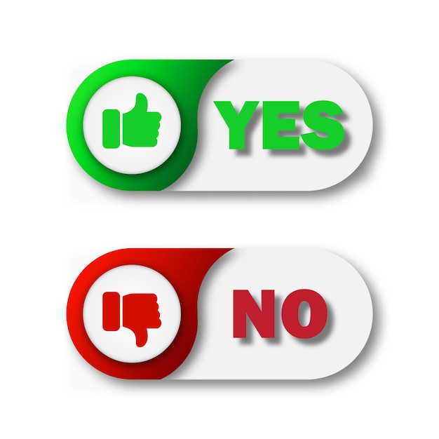 Yes and no - Vectorain - Free Vectors, Icons, Logos and More