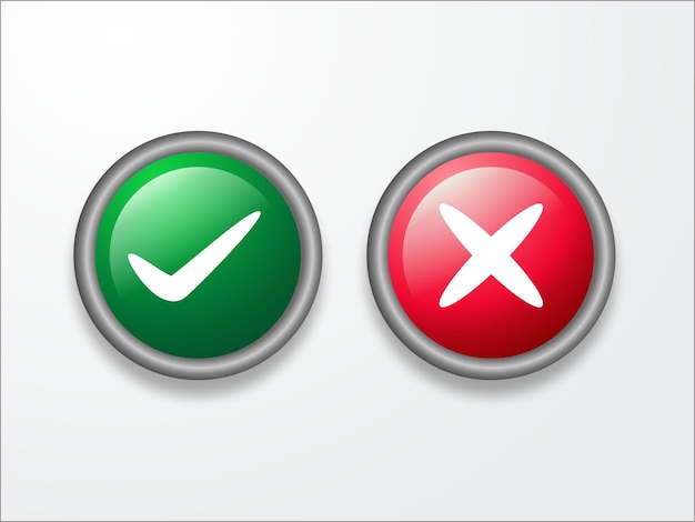 Yes or no button vector