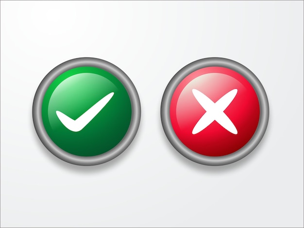 Yes or No button vector