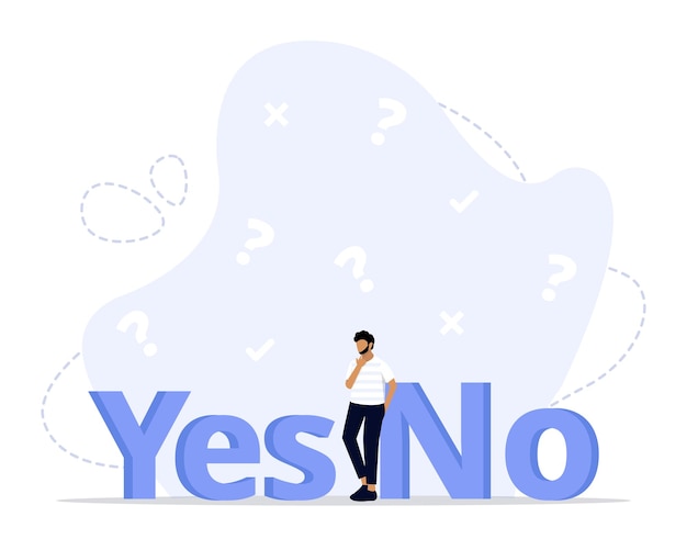 Yes or no concept illustration