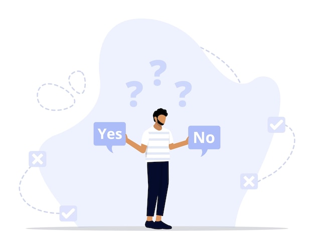 Yes or no concept illustration