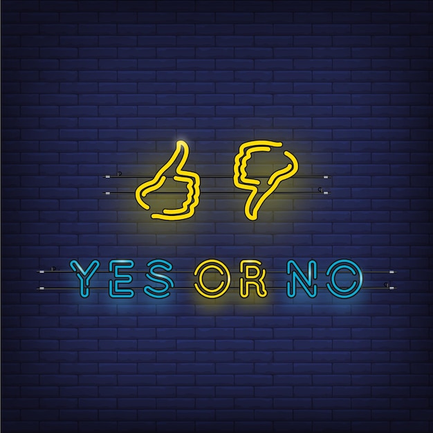 Vector yes or no design