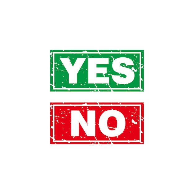 Yes and No Rubber Stamp