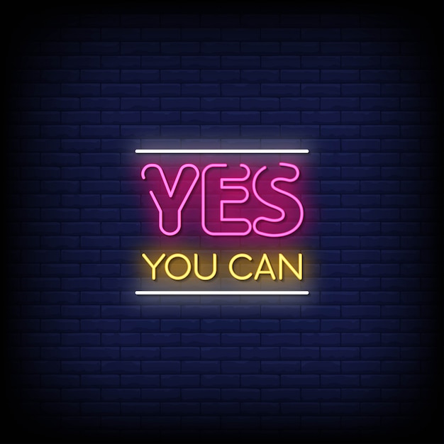 Yes you can neon signs style text