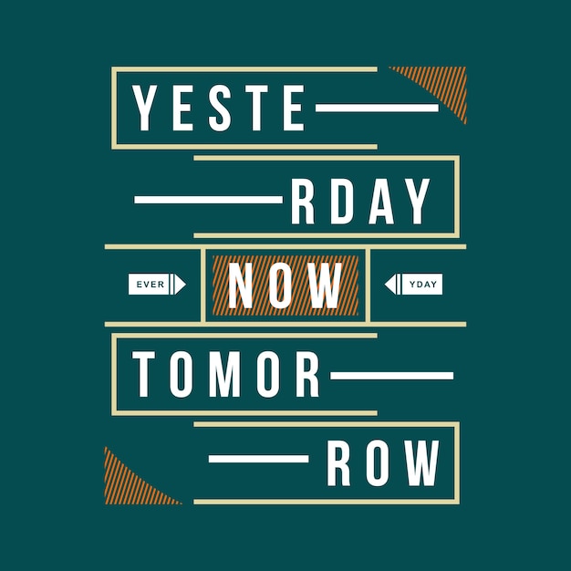 Yesterday graphic typography t shirt design