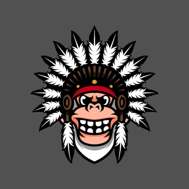 Yeti apache mascotte ontwerp vector