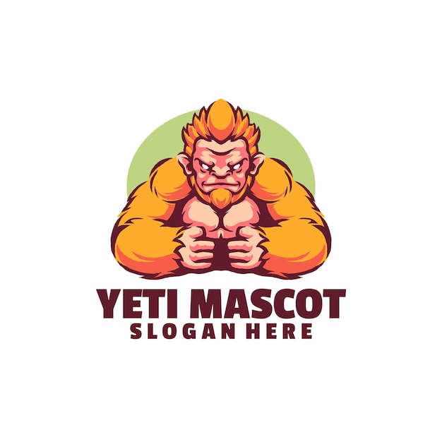 The yeti fierce, strong-looking face - the perfect mascot not only for sports-related businesses.