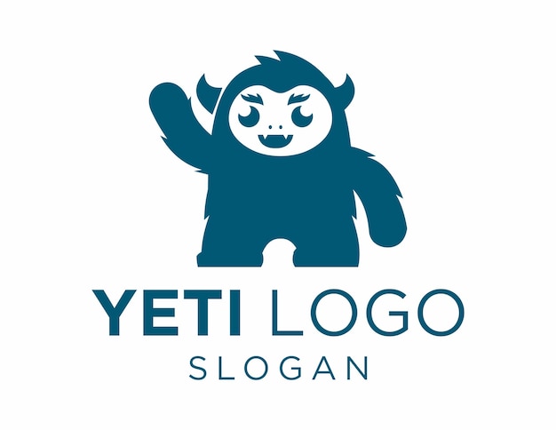 Vettore progettazione del logo yeti
