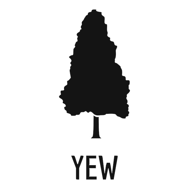 주목 나무 아이콘 웹에 대 한 주목 나무 벡터 아이콘의 간단한 그림