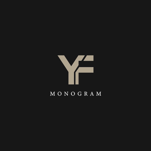 YFロゴデザインのベクトル画像