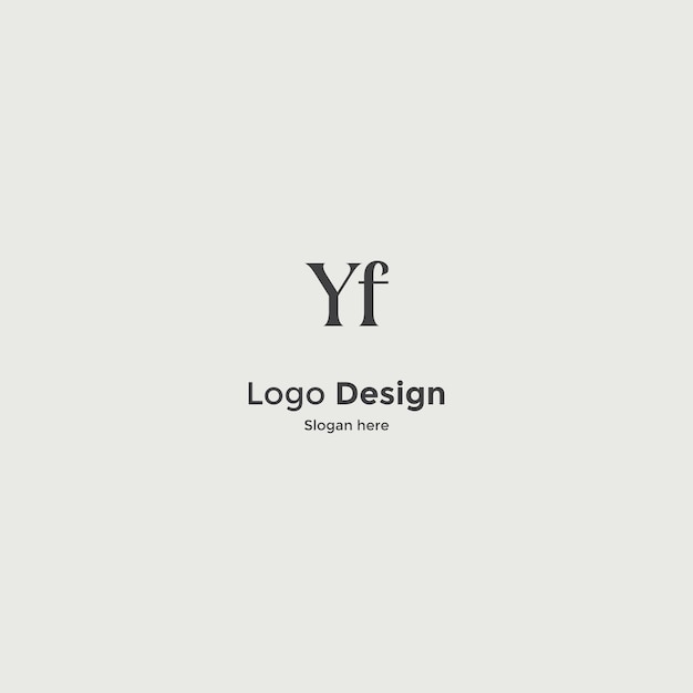YFロゴデザインのベクトル画像