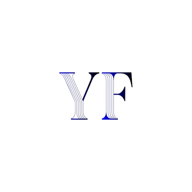 Vettore yf logo minimo