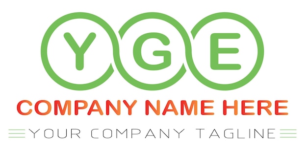 Vector yge letter logo design