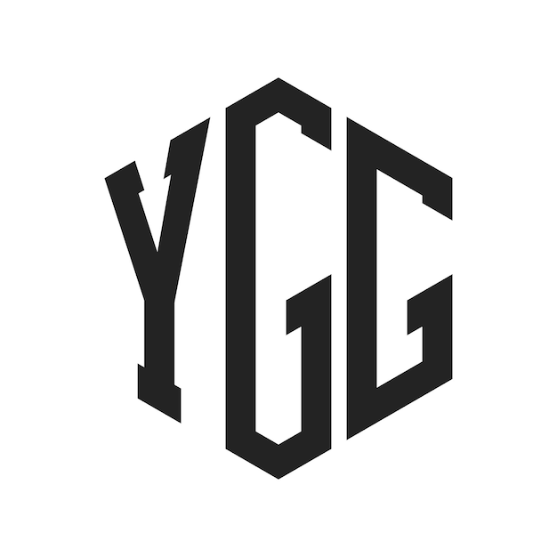 YG のロゴデザイン イニシャルレター YG のモノグラム ロゴは六角形の形を使用しています