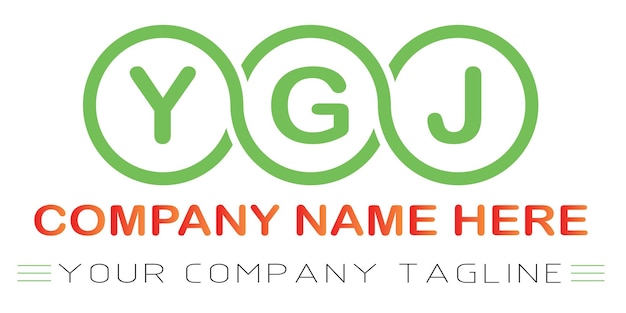 Vector ygj letter logo design