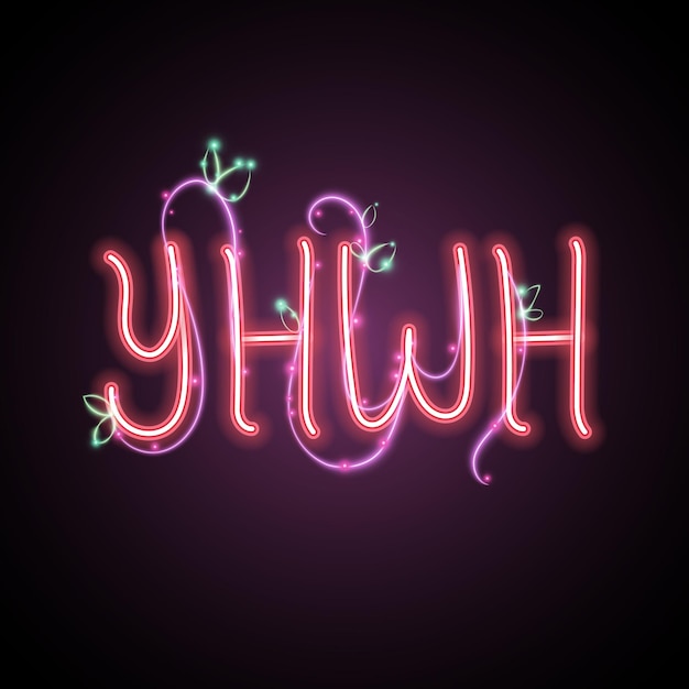 Yhwh neonontwerp god neonreclame