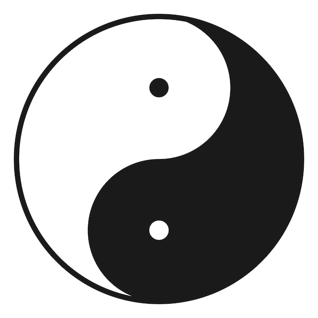 yin en yan symbool pictogram vector illustratie ontwerp