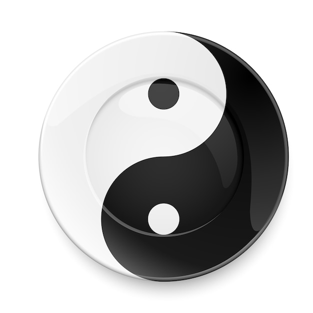 Vector yin yang bord