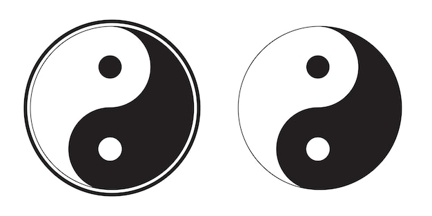 Vettore icone yin yang