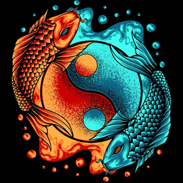 Yin Yang Koi Fish Japan
