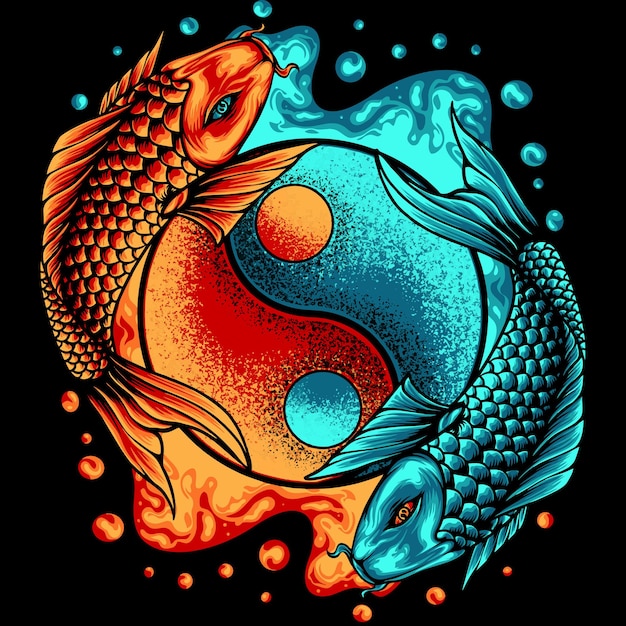 Yin Yang Koi Vissen Japan