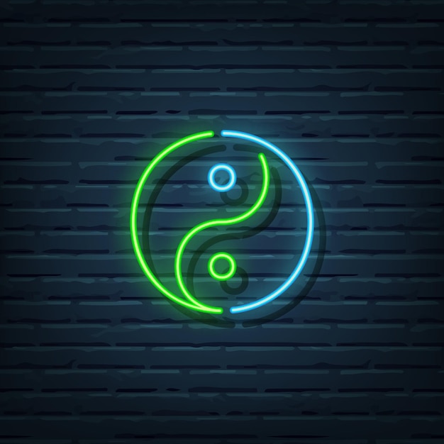 Yin Yang Neon Sign  Elements