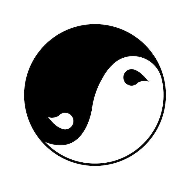 YIN YANG pictogram logo vector ontwerpsjabloon