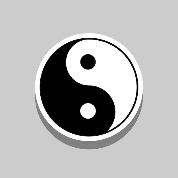 Vector yin and yang symbol vector