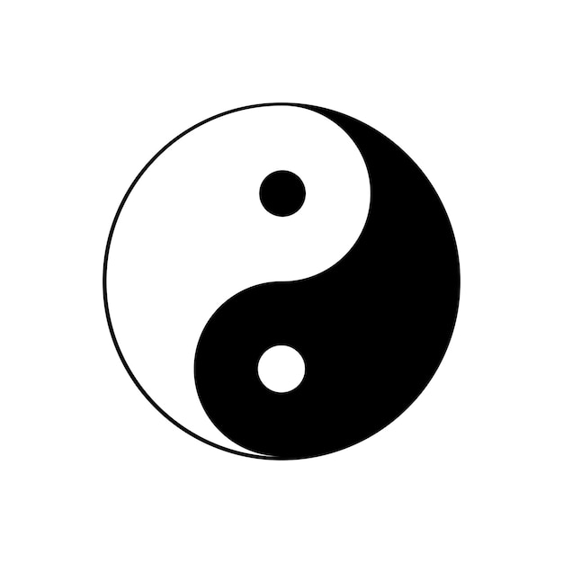Vector yin yang symbol